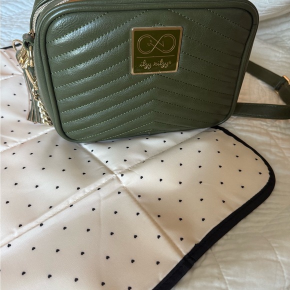Olive Green Crossbody Bag Itzy Ritzy Diaper Bag - Picture 1 of 3